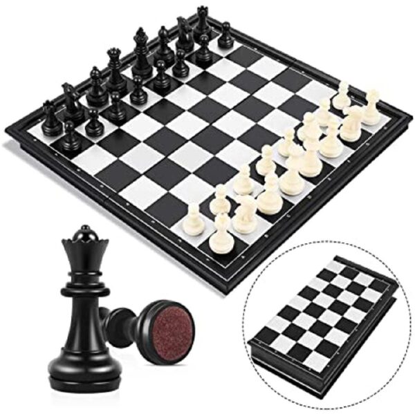magnetic chess board game – foldable travel edition