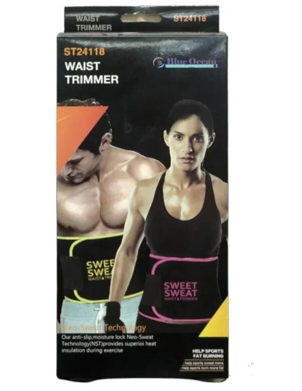 sweet sweat waist trimmer belt – slimming sweat wrap for workout (unisex)