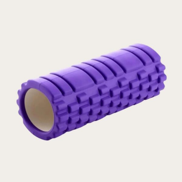 textured foam roller – high density eva for deep tissue massage, muscle recovery & yoga (purple)