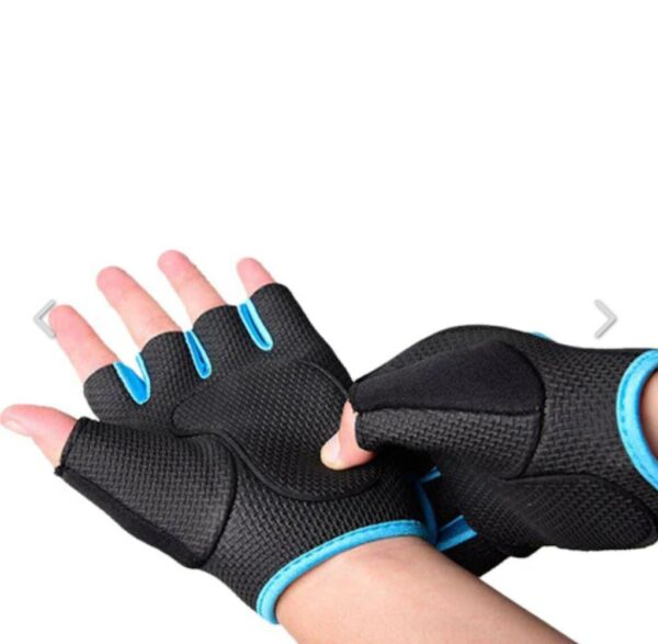 gold star hand support gloves – gym, weightlifting & sports training gloves (unisex, black/blue)