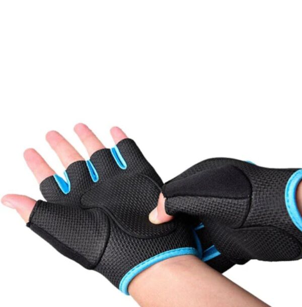 gold star hand support gloves – gym, weightlifting & sports training gloves (unisex, black/blue)