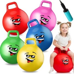 kids hopper ball with handle – bouncing ride on toy with pump (multiple colors)