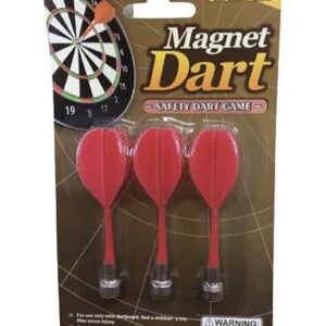 magnetic safety dart game – 3 piece red darts for dartboard play