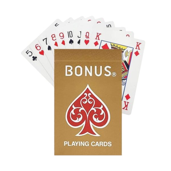 bonus® premium playing cards – standard poker size deck for card games & magic tricks