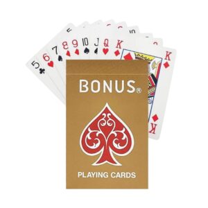 bonus® premium playing cards – standard poker size deck for card games & magic tricks