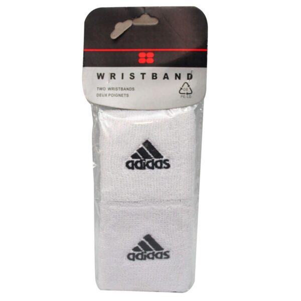 adidas sports wristbands – sweat absorbing wrist support for fitness & training (2 pack)