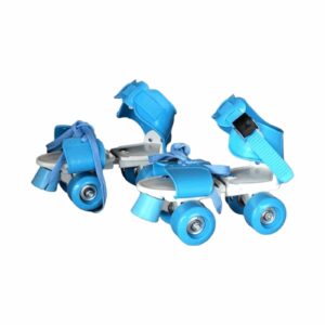 adjustable blue quad roller skates for kids – outdoor & indoor skating fun