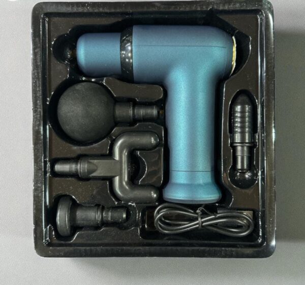 mini massage gun – deep tissue muscle massager with 4 heads & usb charging