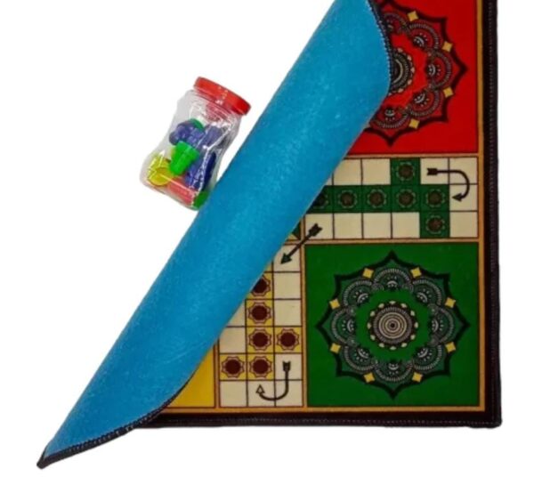 classic ludo board game – colorful mandala design with playing pieces & dice