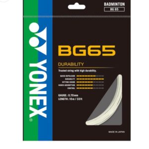 yonex bg65 badminton string – 0.70mm gauge, 10m / 33ft – high durability & control