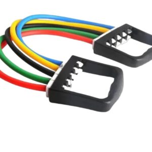 5 in 1 adjustable resistance tube set with handles – multi color fitness bands for home gym & strength training