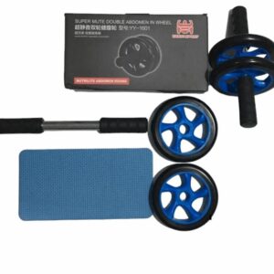 double wheel ab roller with knee pad – core & abs exercise wheel for home and gym workouts