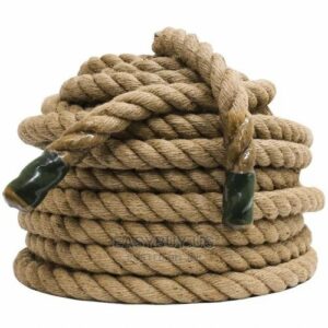 heavy duty natural jute rope – strong twisted rope for outdoor, gym, and diy use